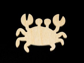 Wood Crab Cutout - Hand Cut Plywood