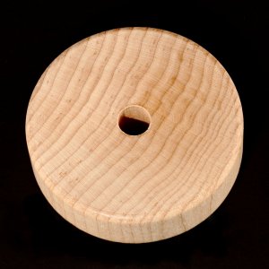 2-1/2" Flat Wood Toy Wheel with 3/8" Hole