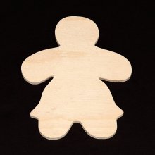 Gingerbread Woman Cutout - Hand Cut Plywood