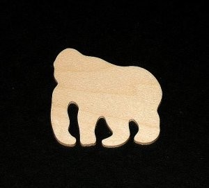 Gorilla Cutout - Hand Cut Plywood