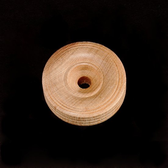 1-1/2" x 1/2" Wood Toy Wheel with Treads