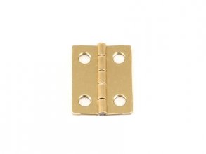 Brass Plated Steel Butt Hinge - 1" Tall x 3/4" Wide