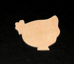 (image for) Bird Cutout - Chicken - Hand Cut Plywood