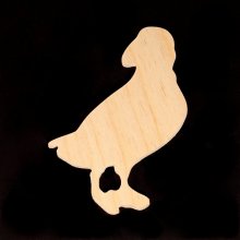 Bird Cutout - Puffin Style 2 - Hand Cut Plywood