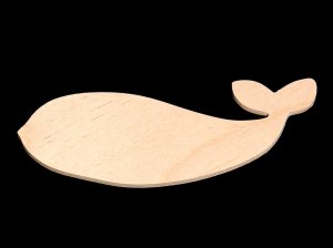 Whale Cutout - Hand Cut Plywood