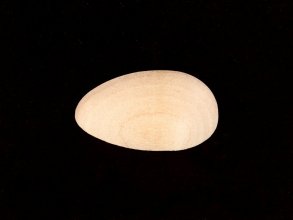 Small Wood Rounded SPLIT Egg - 1-5/16" Tall x 7/16" Thick