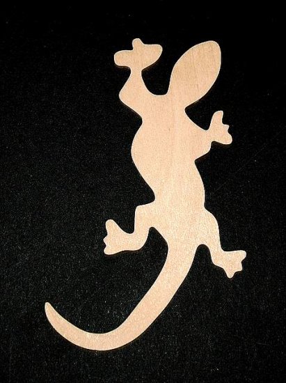 Gecko Cutout - Hand Cut Plywood