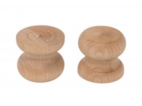 Second Quality - Wood Jumbo Knob with a Flat Base
