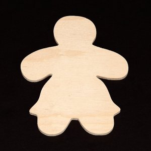 (image for) Gingerbread Woman Cutout - Hand Cut Plywood