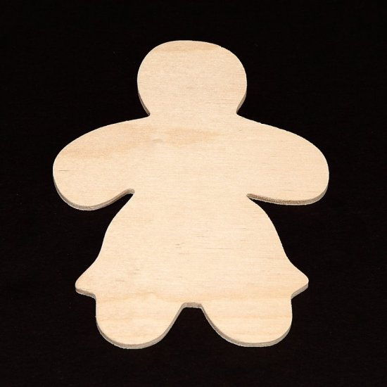 (image for) Gingerbread Woman Cutout - Hand Cut Plywood