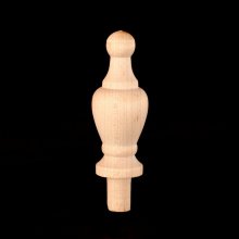 Kalalou CVY1427 Turned Wood Finials Brown - Set of 3