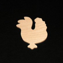 Bird Cutout - Rooster - Hand Cut Plywood