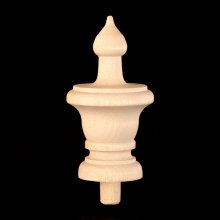 Wood Royal Finial - 1-11/16" Diameter x 3-1/2" Tall x 3/8" Tenon