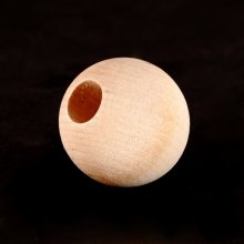 1-1/8" (28MM) Wood Round Bead With a 3/8" Hole.