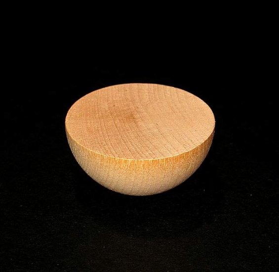 (image for) 1" Split Wood Ball - Split in Half
