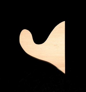 4-3/8" Tall x 3-13/16" Wide Pine Wood Curtain Rod Bracket