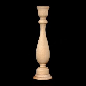 (image for) 9" Tall Unfinished Wood Candlestick with Base
