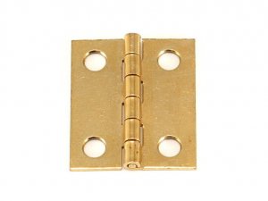 (image for) Brass Plated Steel Butt Hinge - 1-1/4" Wide x 1-1/2" Tall