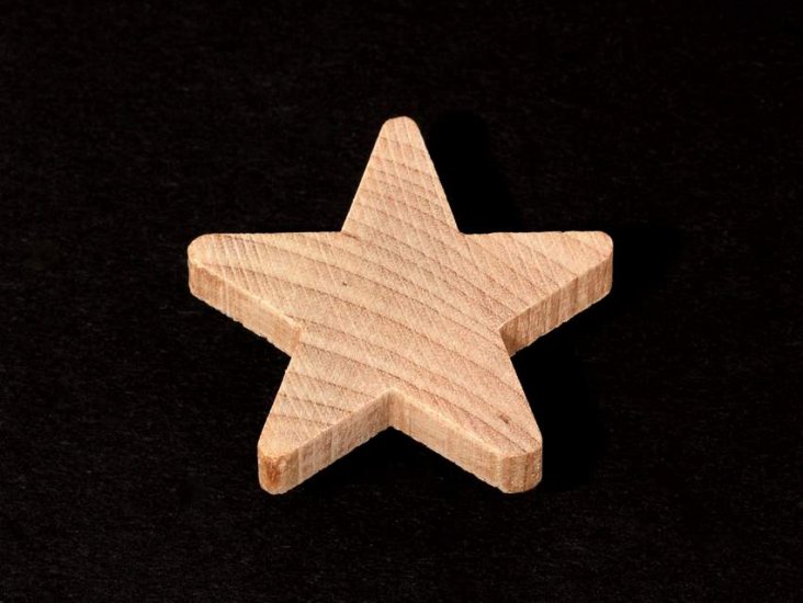 (image for) Medium Rounded Star - 1-1/2" Wide x 1-1/2" Tall x 0.20" Thick