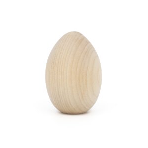 (image for) Wood Chicken Egg - 2-1/2" Tall x 1-3/4" Diameter