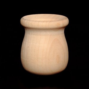 Premium Wood Bean Pot Candle Cup - 1-9/16" Tall