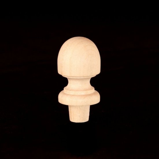 3/4" Wood Domed Finial - Click Image to Close