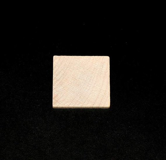 1-1/4" Wood Square Cutout - 1/8" Thick