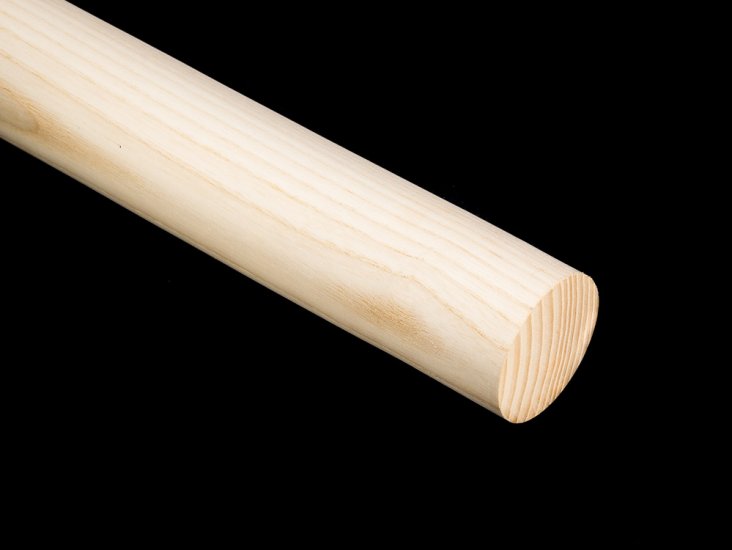 2" Diameter x 36" Long - Round Ash Wood Dowel