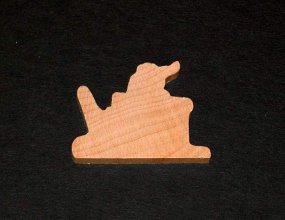 Santa In A Sleigh - 1-13/16" Wide x 1-7/16" Tall x 1/4" Thick