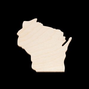 (image for) Wisconsin Cutout - Hand Cut Plywood (Special Order)