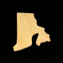 Rhode Island Cutout - Hand Cut Plywood (Special Order)