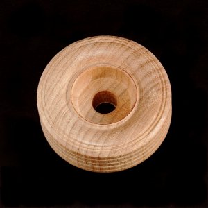 (image for) 2" x 3/4" Wood Toy Wheel with Treads