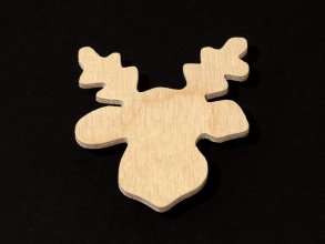 Reindeer Head - Hand cut plywood