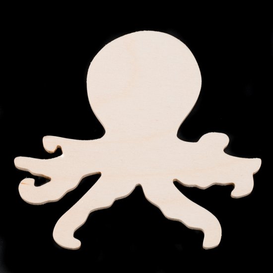 Octopus Cutout - Hand Cut Plywood