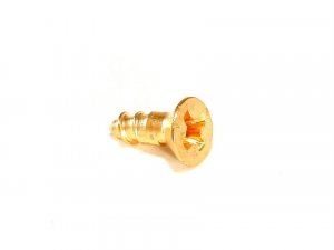 (image for) 1/4"x#2 Brass Plated Steel Flat Head Phillips Wood Screw