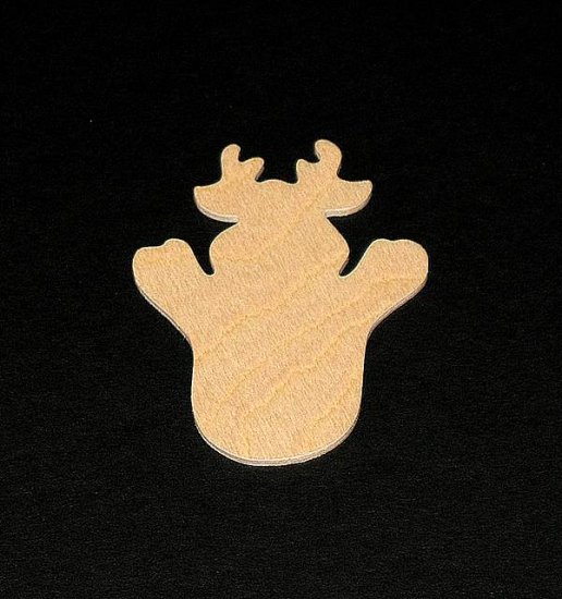 Reindeer Head Cutout - Hand Cut Plywood