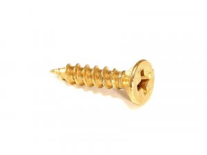 (image for) 1/2"x#4 Brass Plated Steel Flat Head Phillips Wood Screw