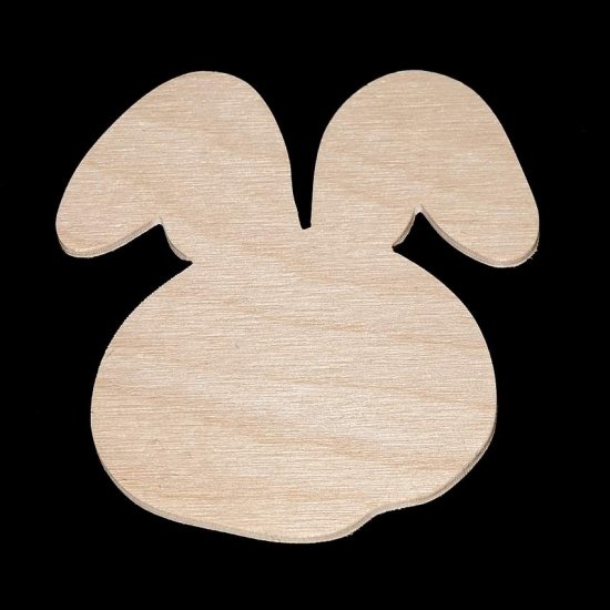 (image for) Rabbit Head Cutout - Hand Cut Plywood