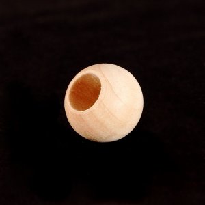 (image for) 5/8" (16MM) Wood Round Bead With a 5/16" Hole.
