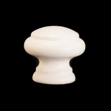 Second Quality - 1-1/2" White Drawer Pull w/ 8-32 thread insert