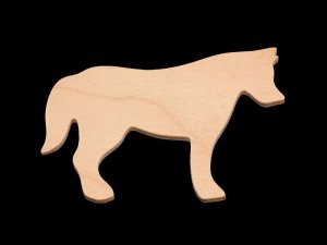 (image for) Wolf Cutout - Hand Cut Plywood