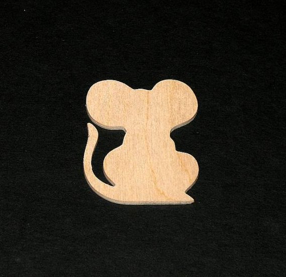 Mouse Cutout - Hand Cut Plywood