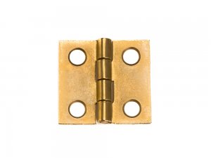 (image for) Brass Plated Steel Butt Hinge - 1" Tall x 1-1/16" Wide