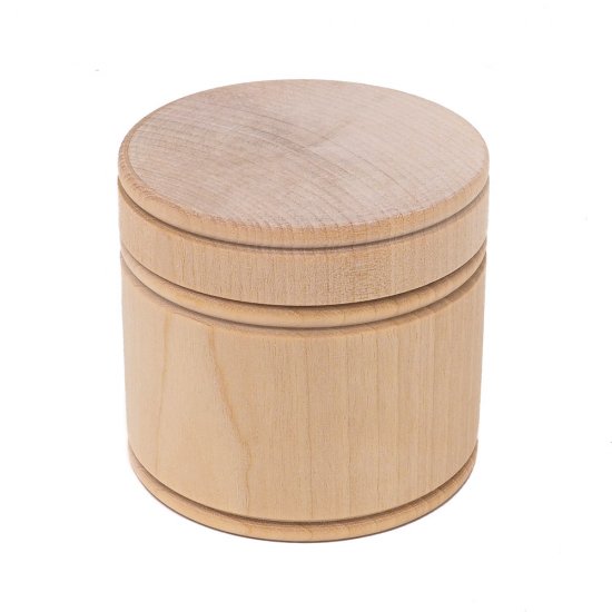 (image for) 2-3/4" Jumbo Wood Trinket Box With Cover